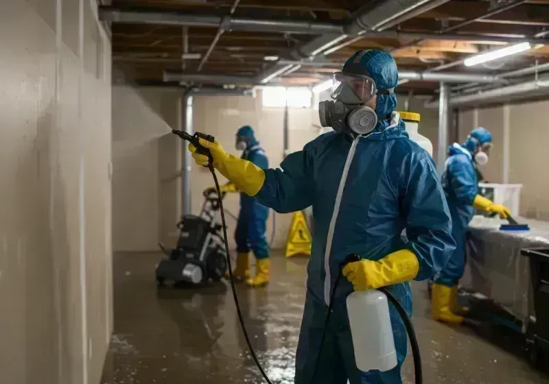 Basement Sanitization and Antimicrobial Treatment process in Crockett, CA